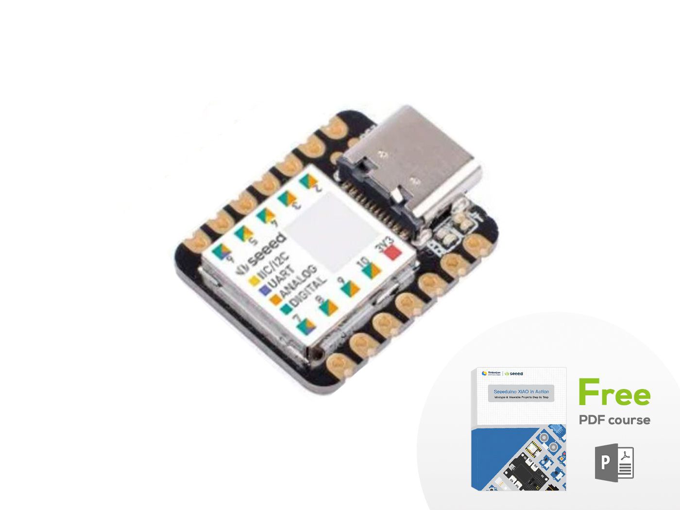 Seeed Studio XIAO SAMD21(Seeeduino XIAO) - Arduino Microcontroller - SAMD21 Cortex M0+ with Free Course