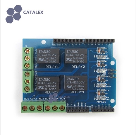 4 Channel Relay Shield for Arduino รีเลย์ 4 ช่อง
