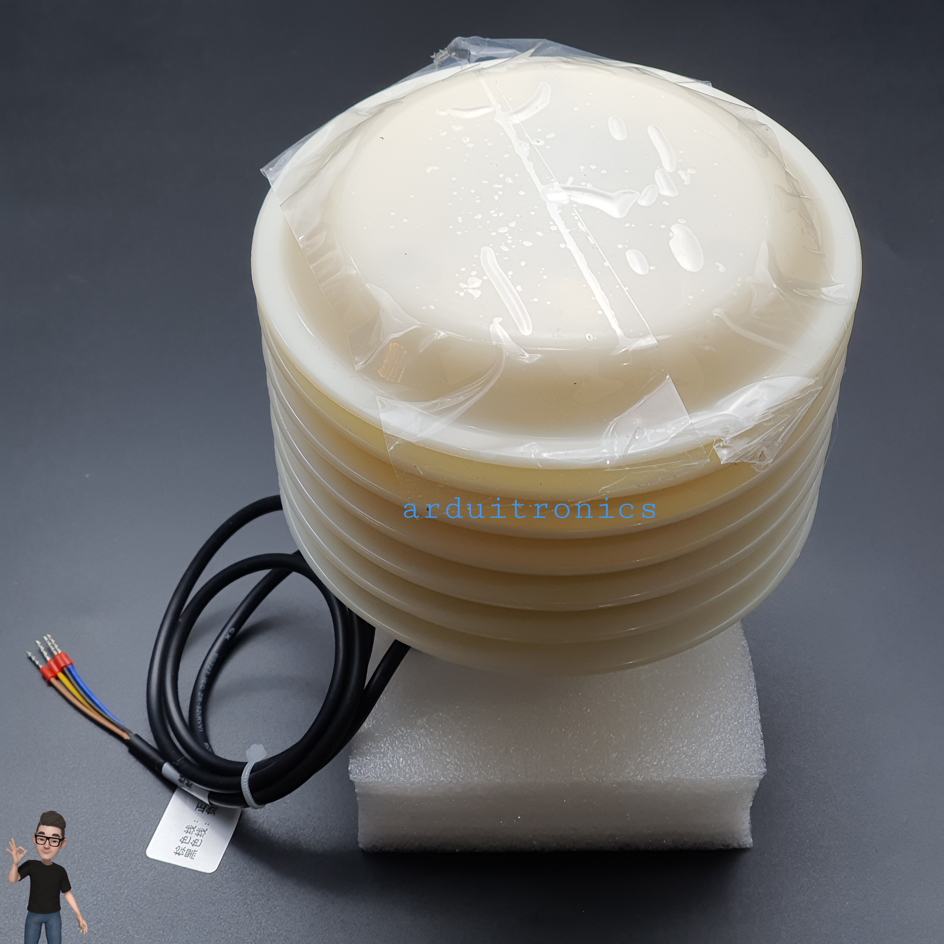 Weather Station Shutter with Temperature and Humidity Sensor (โครงแบบเกร็ดระบายลม 7 แผ่น)