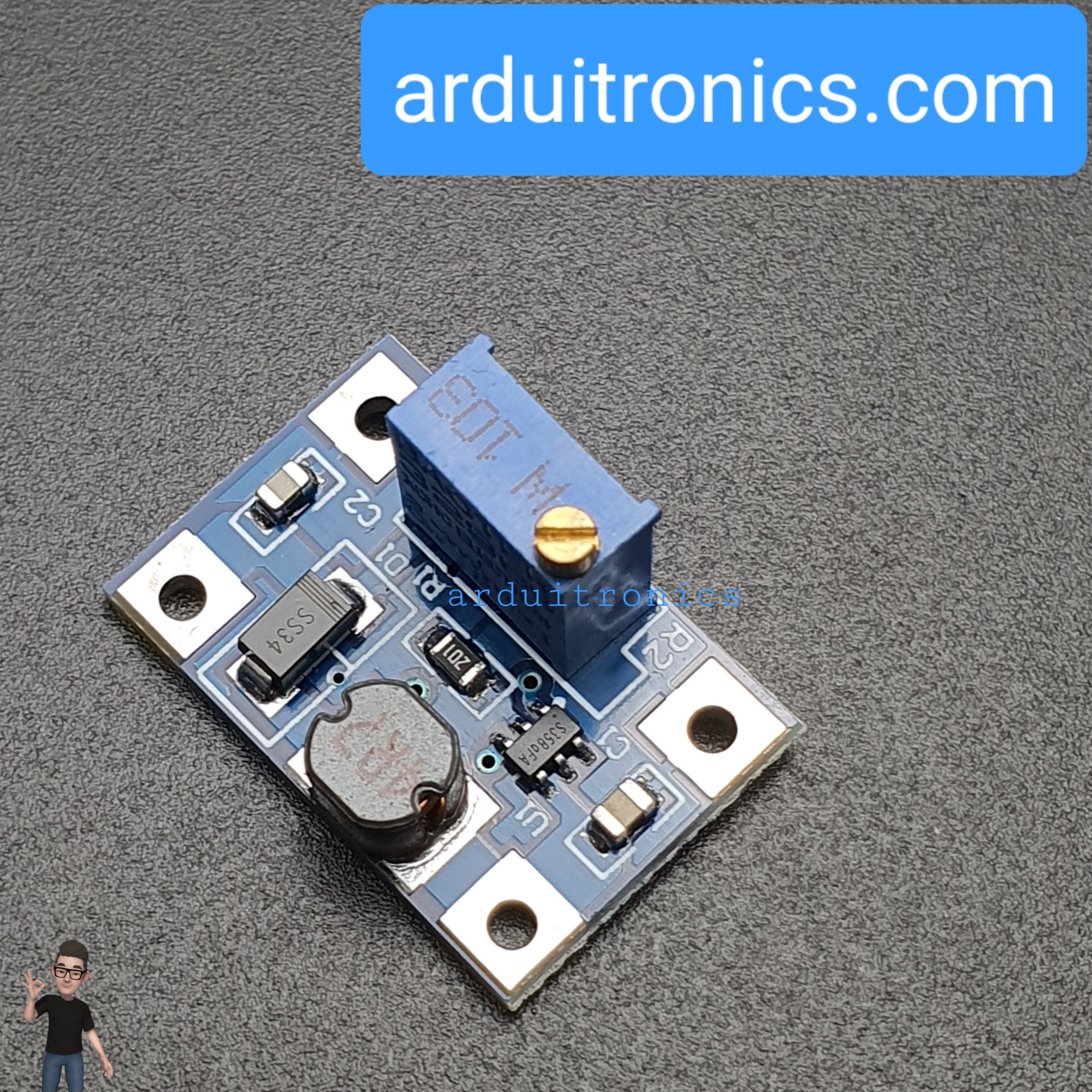 โมดูล Step Up SX1308 แปลงไฟขึ้นจาก 2-24V เป็น 2-28V กระแสสูงสุด 2A