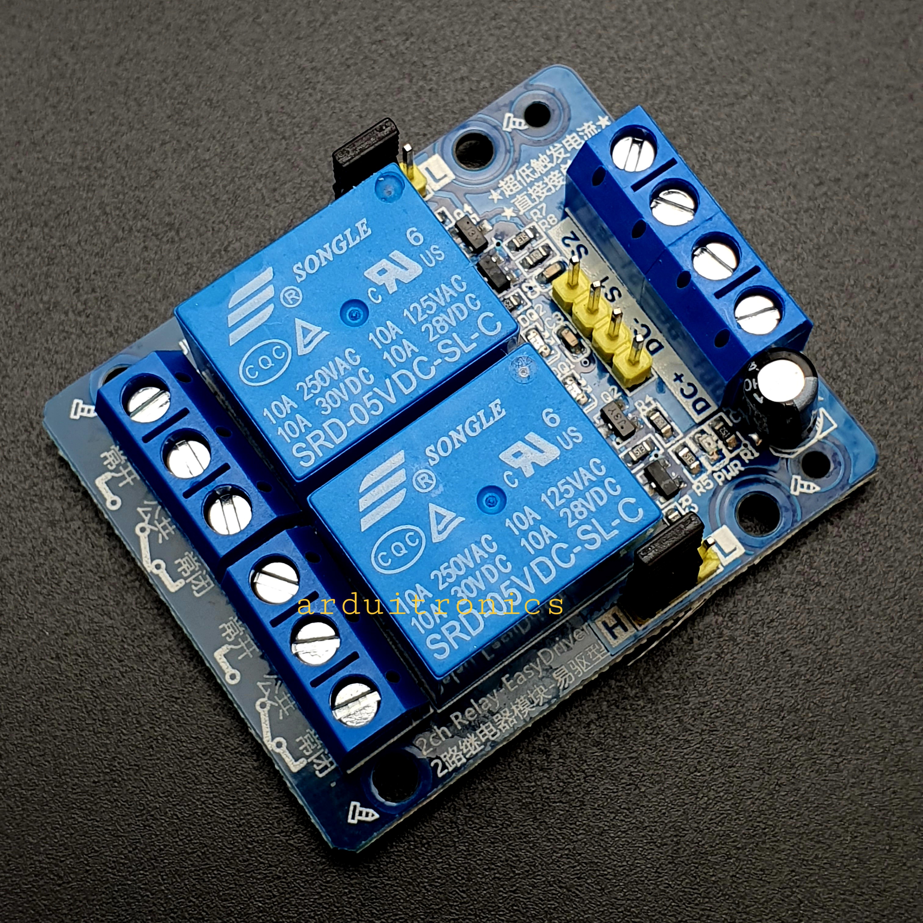2 Channel Relay Module 5V (High/Low Level Trigger)