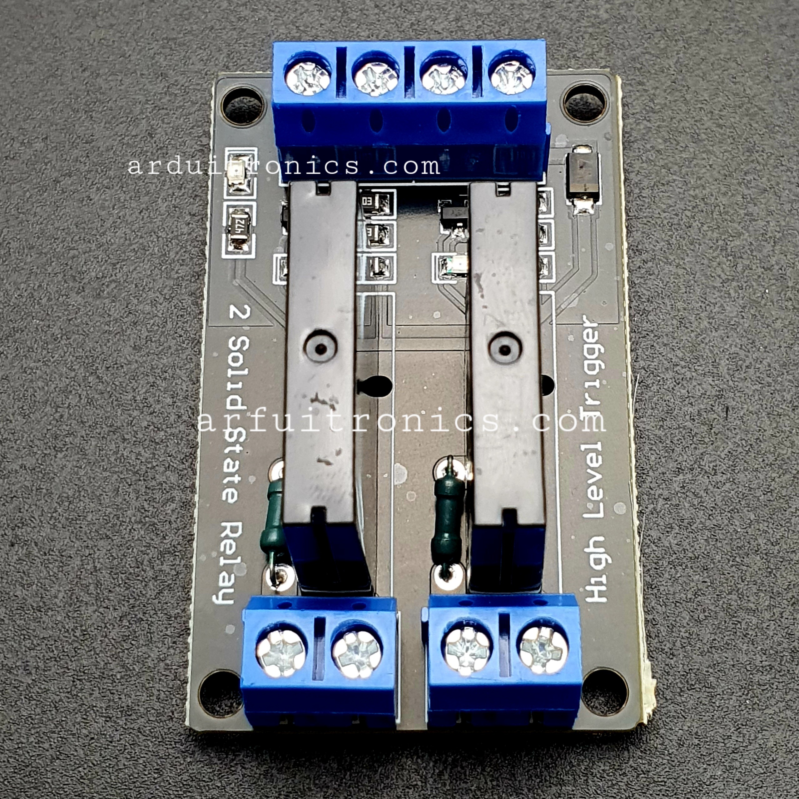 2 Channel 5V Solid State Relay (SSR) with Fuse 250V 2A - High Level Trigger