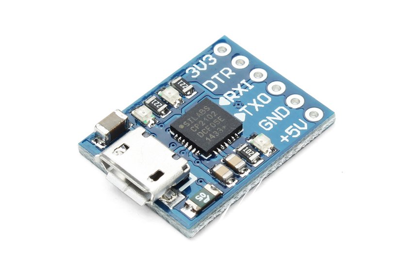 micro USB to TTL Serial Converter (ชิบ CP2102) for Arduino Pro mini / Lilypad (แถม pin header)