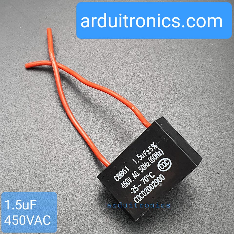 Fan Capacitors คาปาซิเตอร์พัดลม C พัดลม ตัวเก็บประจุพัดลม 450V 1.5 uF