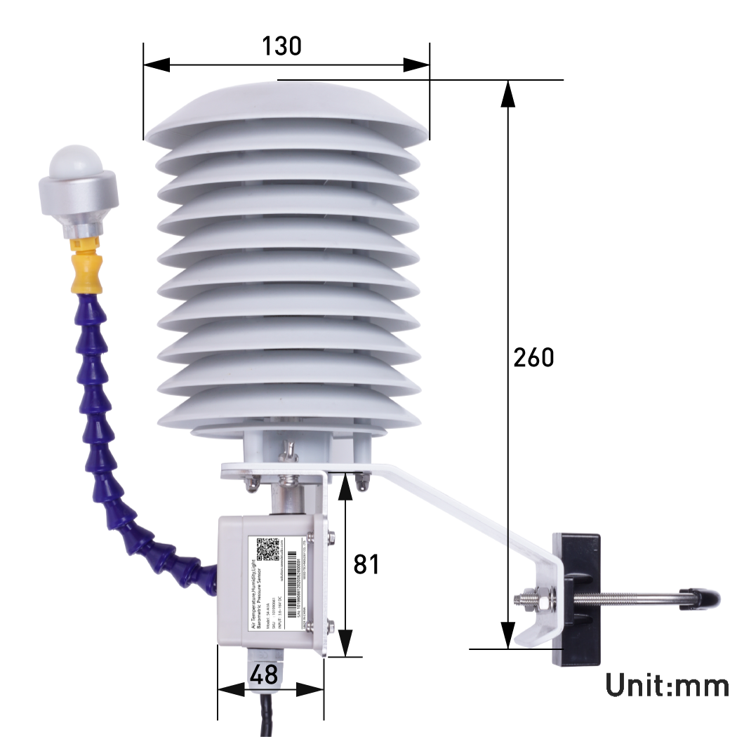 SenseCAP ORCH S4 4-In-1 Weather Sensors (A1B), Air Temperature/Humidity/Atmospheric Pressure/Light - with waterproof aviation connector (ของแท้จาก Seeedstudio)
