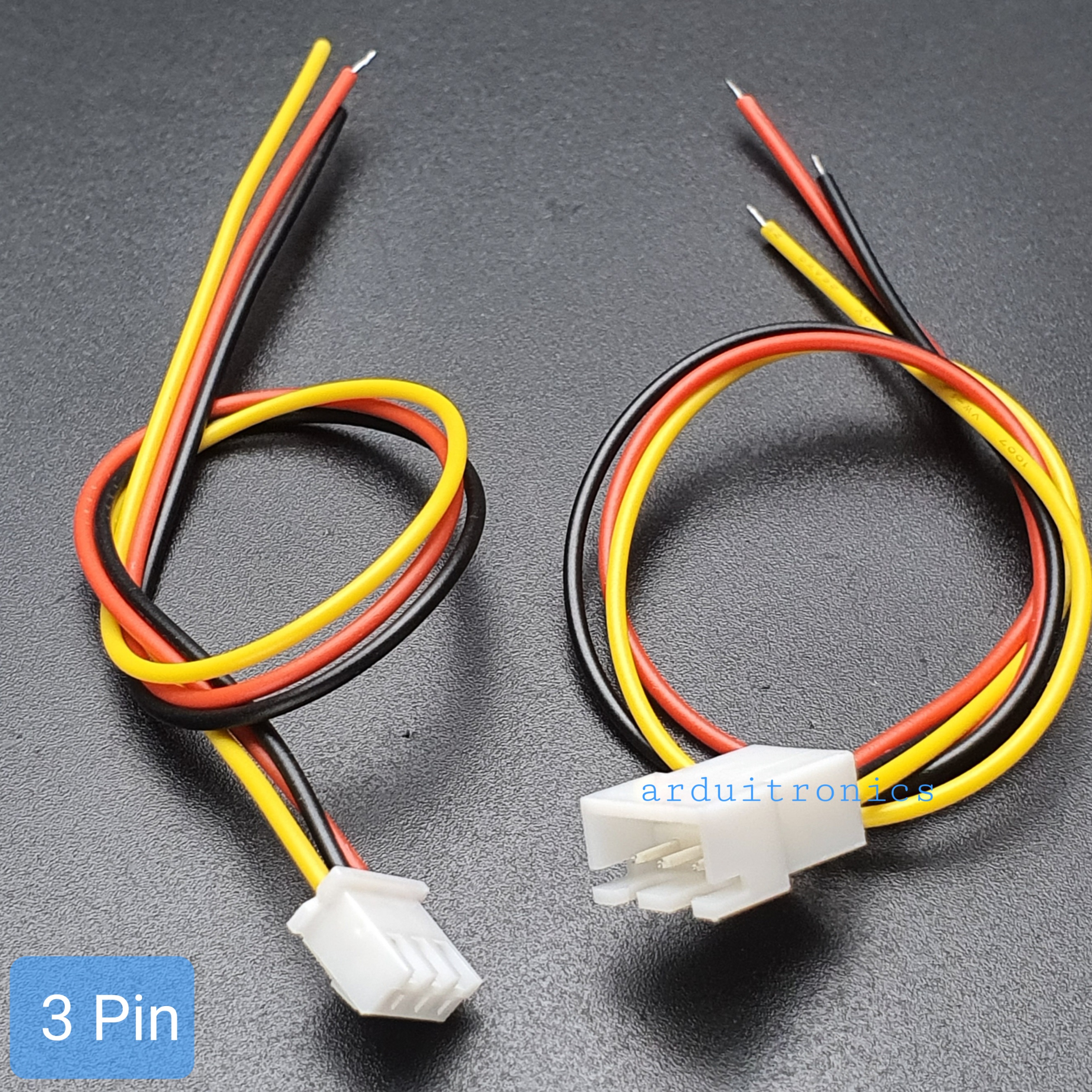 สายไฟ xh2.54mm 3-Pin Female + Male Head ยาว 20cm (2 เส้นคู่ หัวตัวผู้และหัวตัวเมีย)