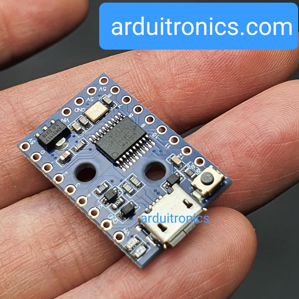 DigiSpark Pro Development Board (ATTINY167) - Blue PCB (ฟรี Pin Header)