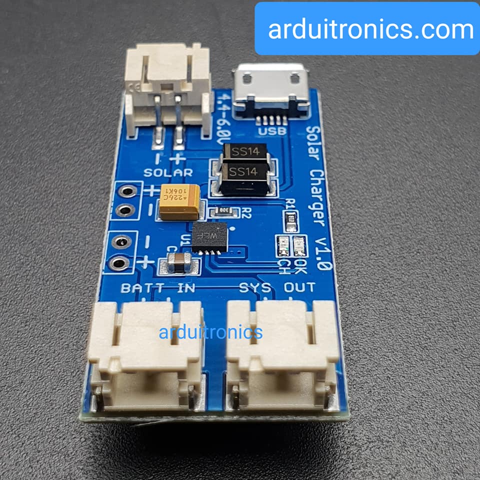 500mA Mini Solar Lithium Battery Charging Board โมดูลชาร์จแบตเตอรี่ลิเธียม 3.7V ด้วยโซลาเซลล์