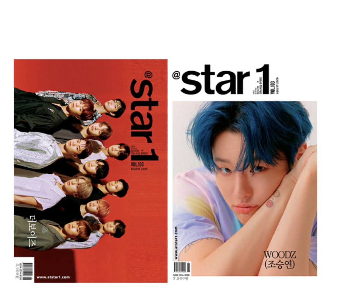 นิตยสาร At star1 2020.08 ปกหน้า THE BOYZ / ปกหลัง WOODZ