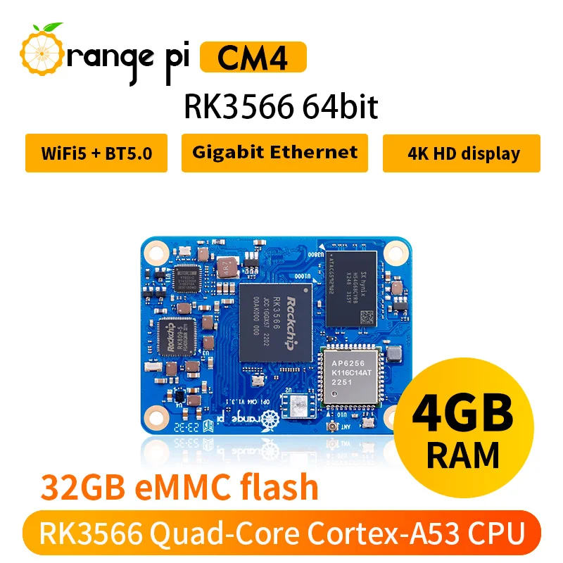Orange Pi CM4 (4GB RAM 32GB eMMC) - Orange Pi