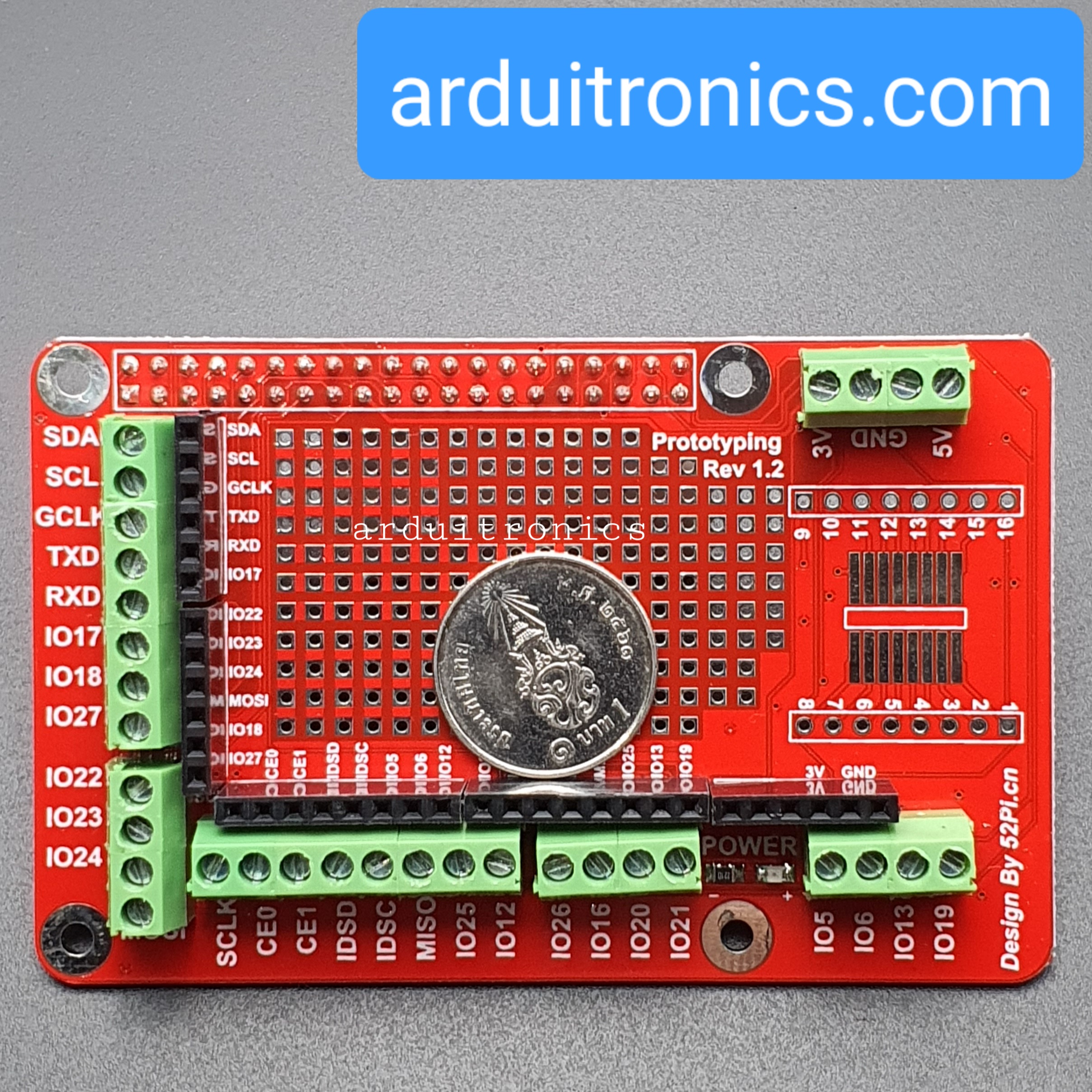 Raspberry Pi 3B+ / 3B Prototype Extension Board