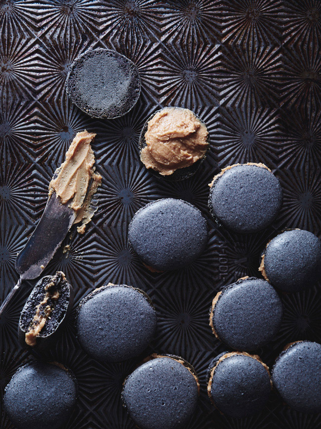 Ground Black Sesame Macaron