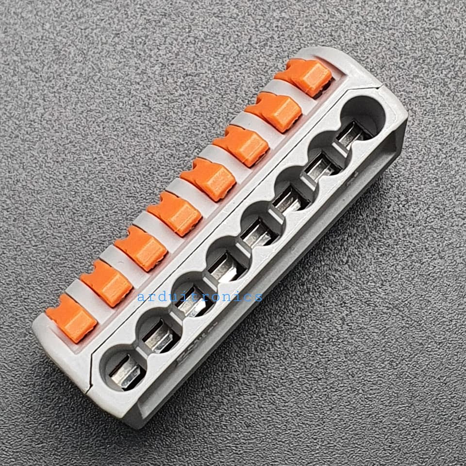 Terminal ต่อสายไฟแบบเร็ว 8 จุด Wire Connector Quick Terminal 0.75-4 Square Slitter PCT-218