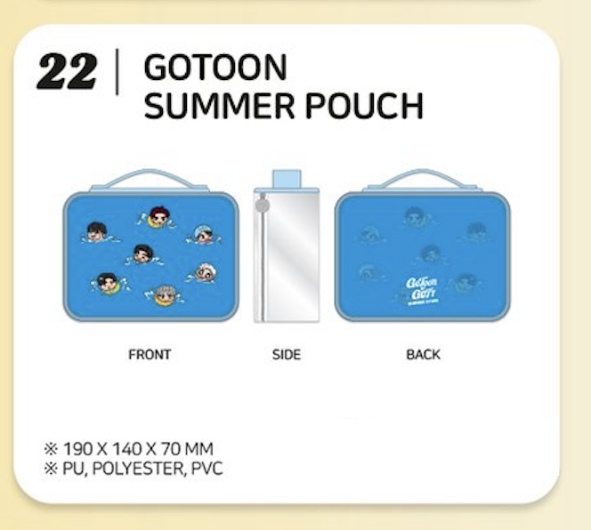 GOT7 - GOTOON BY GOT7 SUMMER STORE OFFICIAL MD - GOT7 Summer Pouch