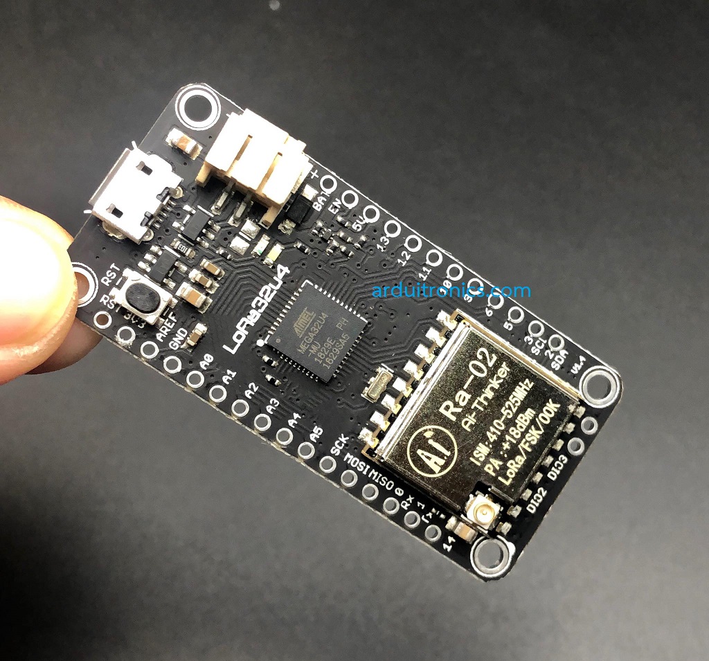 433MHz LoRa32u4 LoRa Development Board ATmega32u4 SX1278 RA-02 1KM Transceiver Module + IPEX Spring Antenna (แถมเสาอากาศ)
