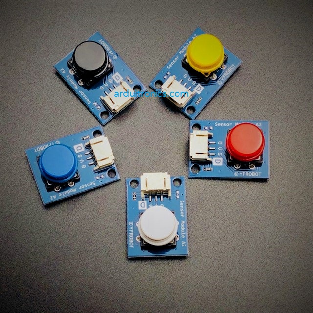 5 Color Button Modules (คละสี) พร้อมสายไฟ