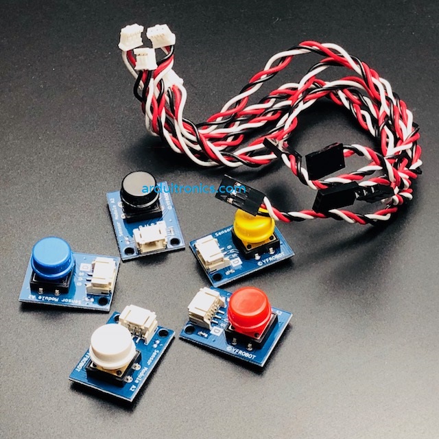 5 Color Button Modules (คละสี) พร้อมสายไฟ