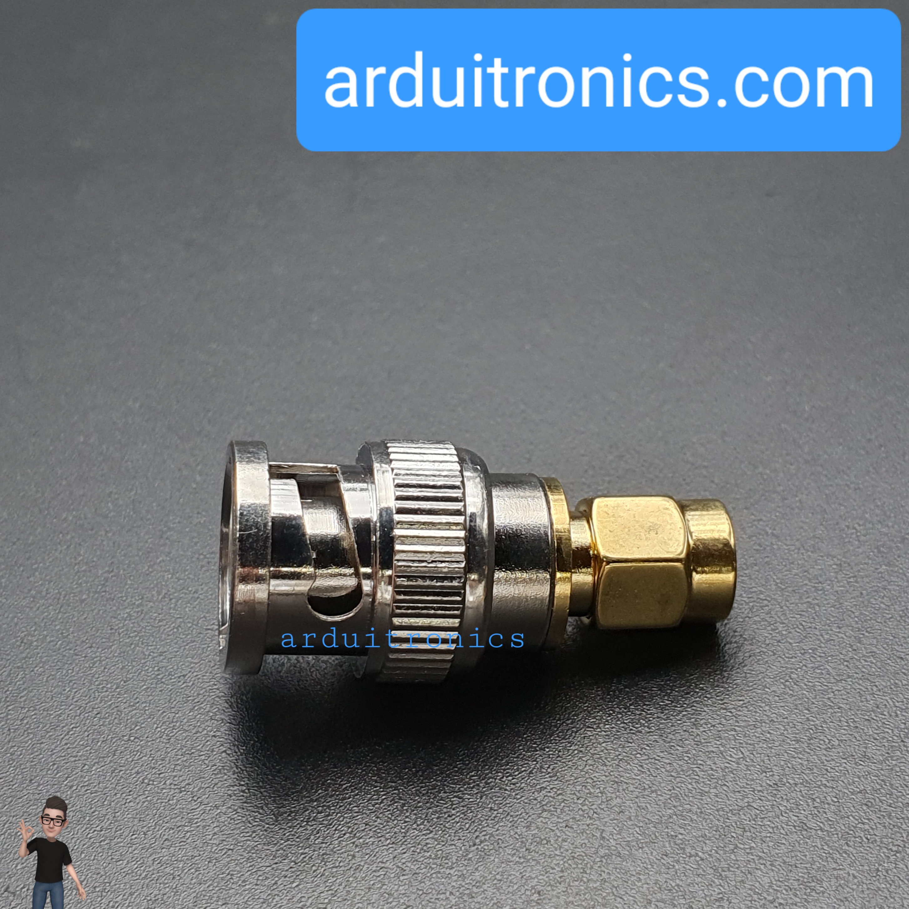 RF Adapter SMA/BNC-JJ/SMA Male to BNC Male