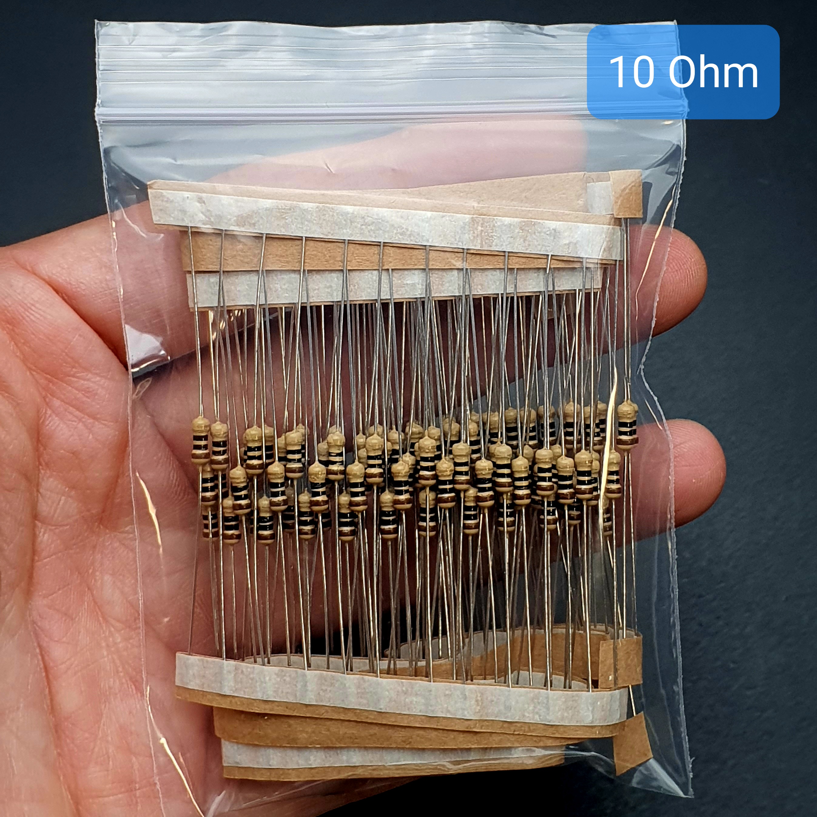 Resistor 10R 1/4W 5% แพ็คละ 100 ตัว