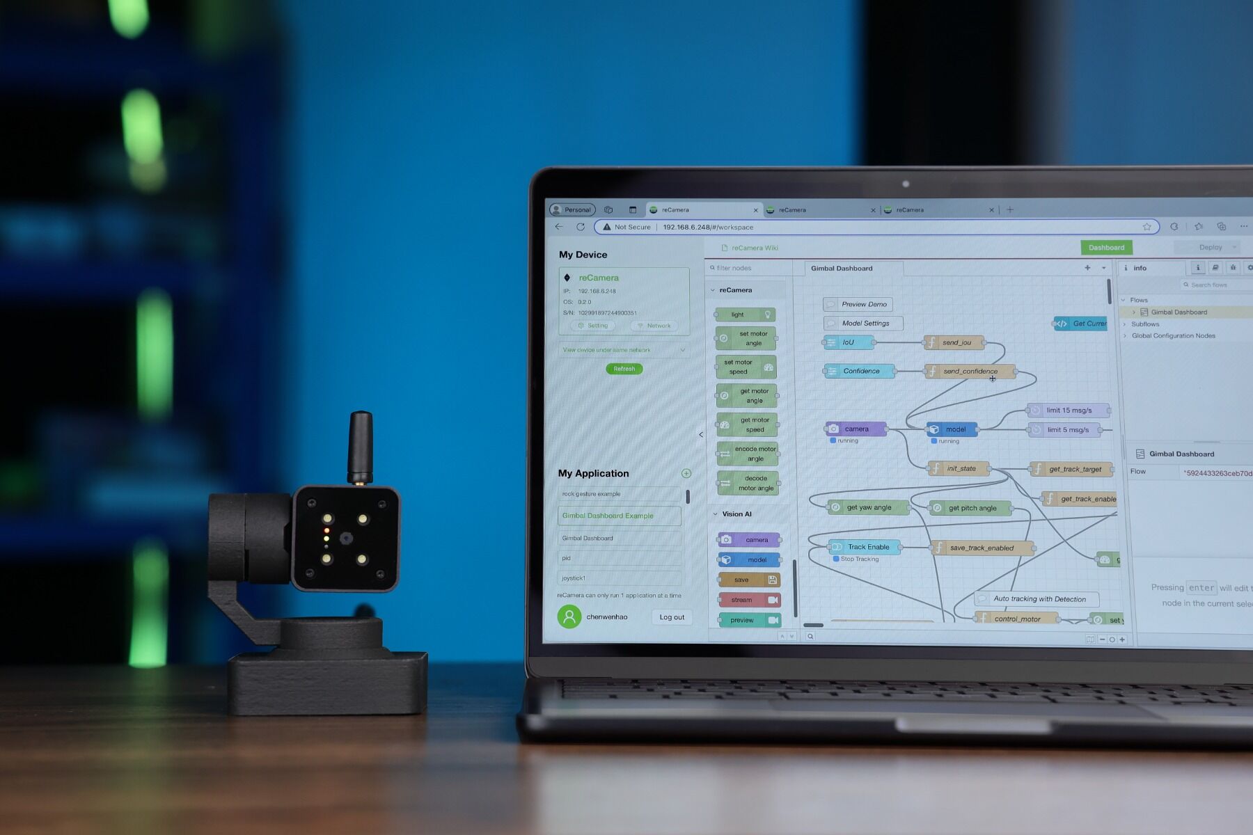 reCamera Gimbal 2002w (64G) - AI Camera with adjustable Yaw & Pitch (SeeedStudio)