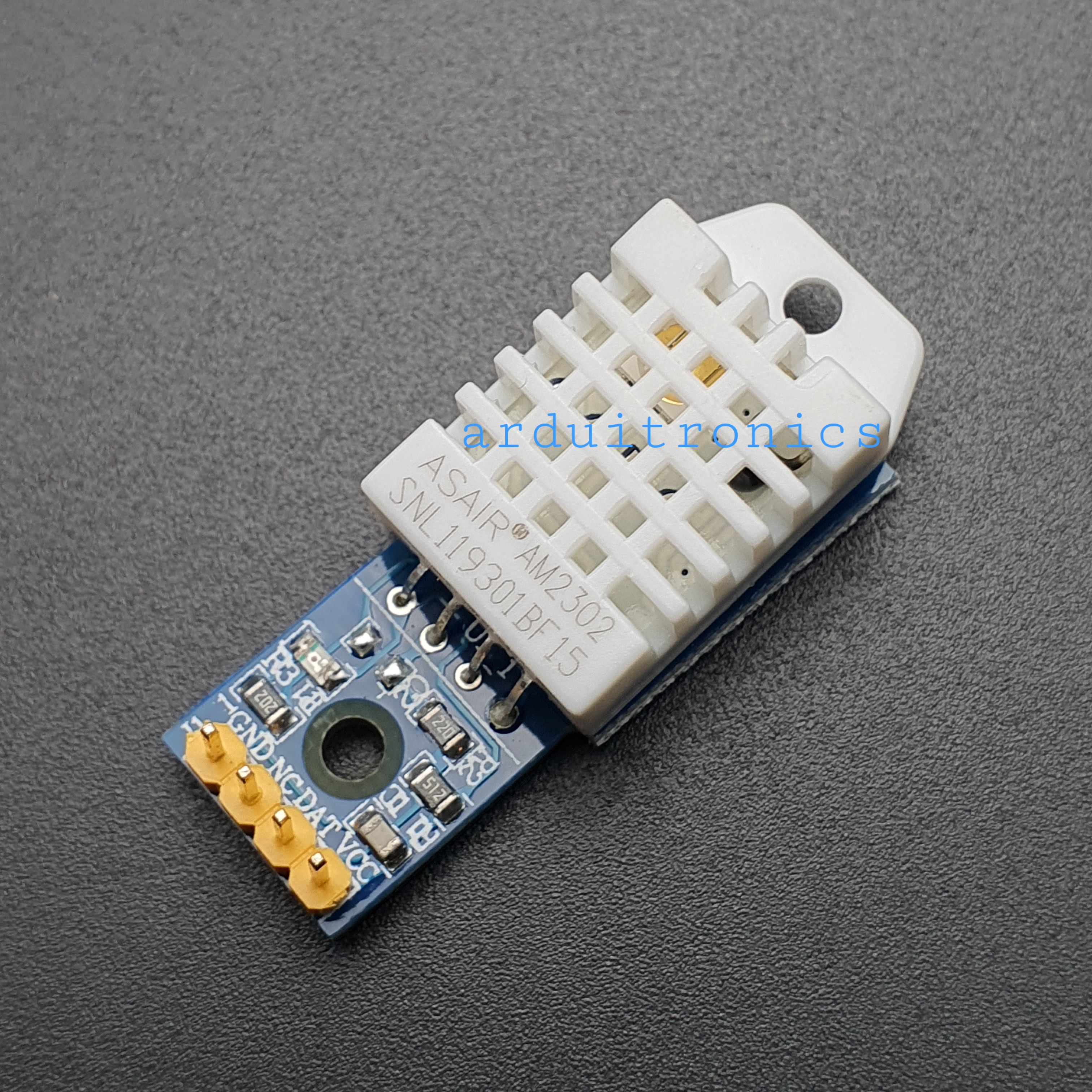 DHT22 AM2302 เซนเซอร์วัดอุณหภูมิและความชื้น DHT22 Module สำหรับ Arduino ( บนกรอบเซนเซอร์มีพิมพ์ ยี่ห้อ ASAIR AM2302) PCB สีน้ำเงิน