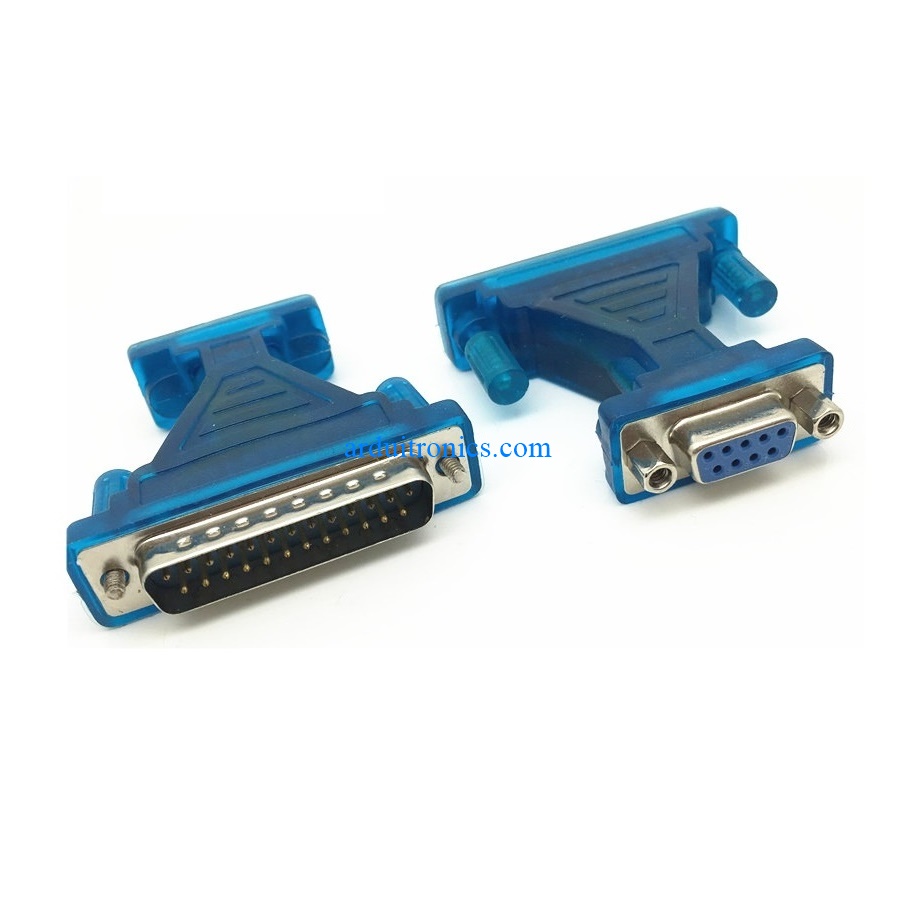 9 Pins Serial RS 232 DB9 Female to DB25 Male Adapter Converter