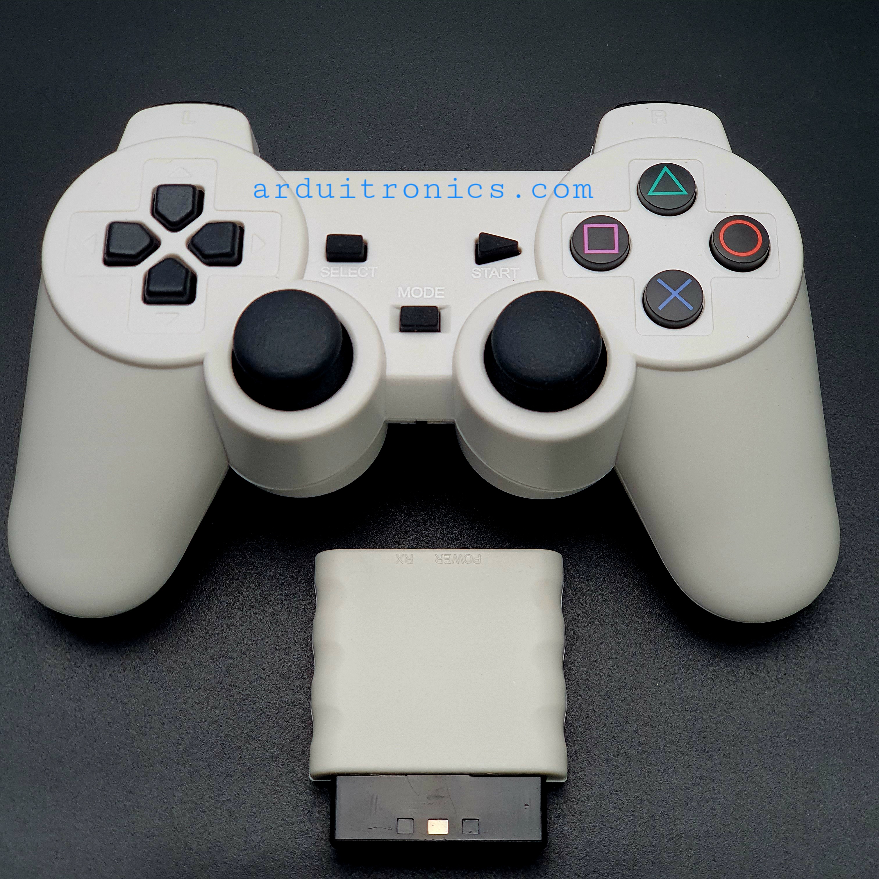 PS2 Wireless JoyStick (PlayStation) PSTWO สีขาว - แบบไร้สาย