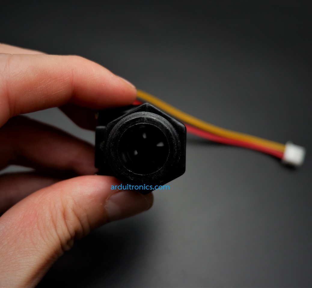 Water Flow Sensor 1-30L/min แรงดันไม่เกิน 1.75MPa ขนาดท่อ 1/4” (YF-S201C) สีดำ