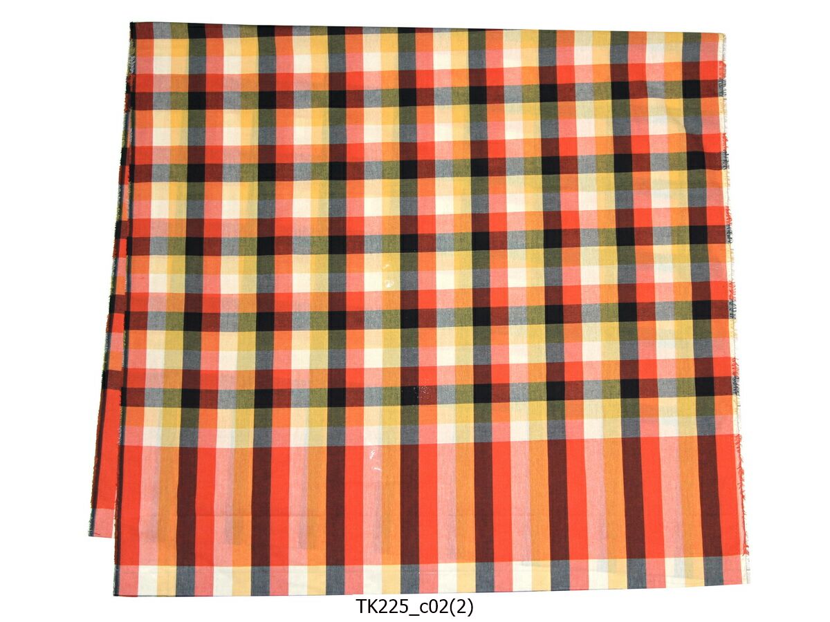 [2ม.] ผ้าขาวม้า TK225 ส้มเหลือง