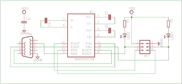 MAX232 RS232 To TTL Converter