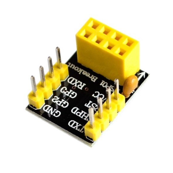 ESP8266 ESP-01 ESP-01S Adapter Breakout อะแดปเตอร์แปลงขา ESP8266 รุ่น ESP-01 พร้อมสกรีนตำแหน่งขา สำหรับทดลอง