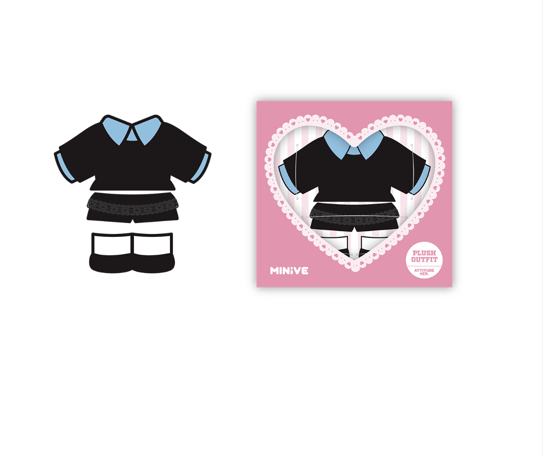 IVE - 2025 IVE X MINIVE POP-UP ＜WELCOME TO MINIVE SCHOOL＞ OFFICIAL MD ONLINE SALES -(PLUSH OUTFIT)_ATTITUDE VER. ระบุ ชื่อที่ต้องการ