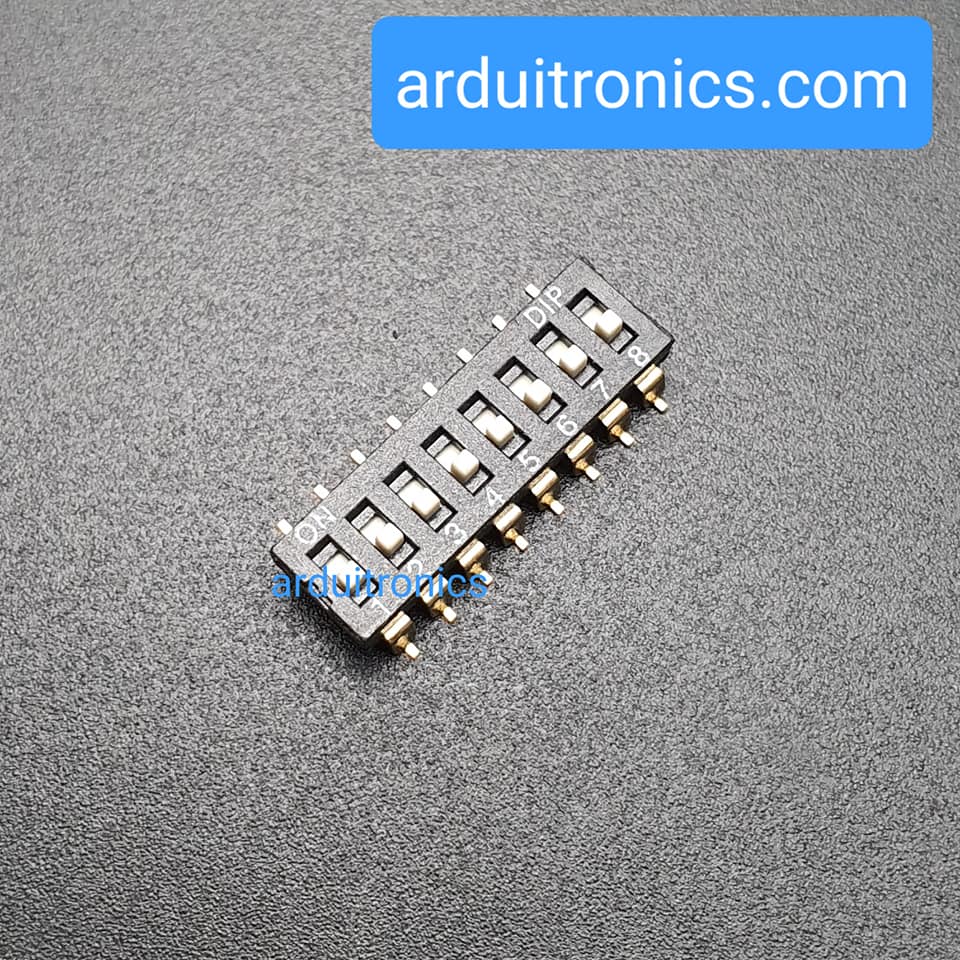 SMD DIP Switch 2.54mm Black SMD สวิตช์ 8P