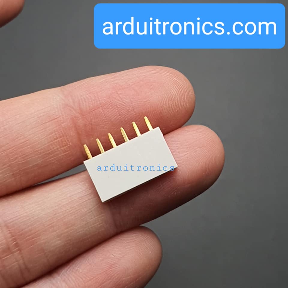 [White] 1x6 Pin Single Row Female Header 2.54mm Pitch Straight Pin Square (จำนวน 1 ชิ้น)