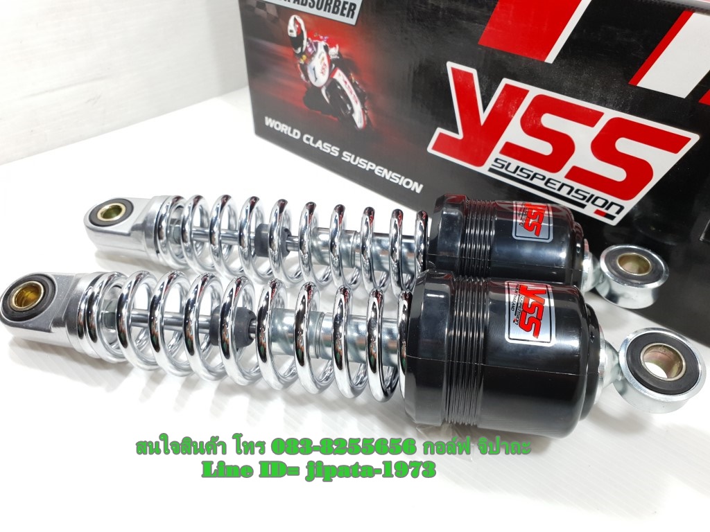 (Bell) โช้คอัพหลังคู่ YSS สำหรับ Yamaha Bell R,Y 100 New,Mate alfa สปริงชุบ
