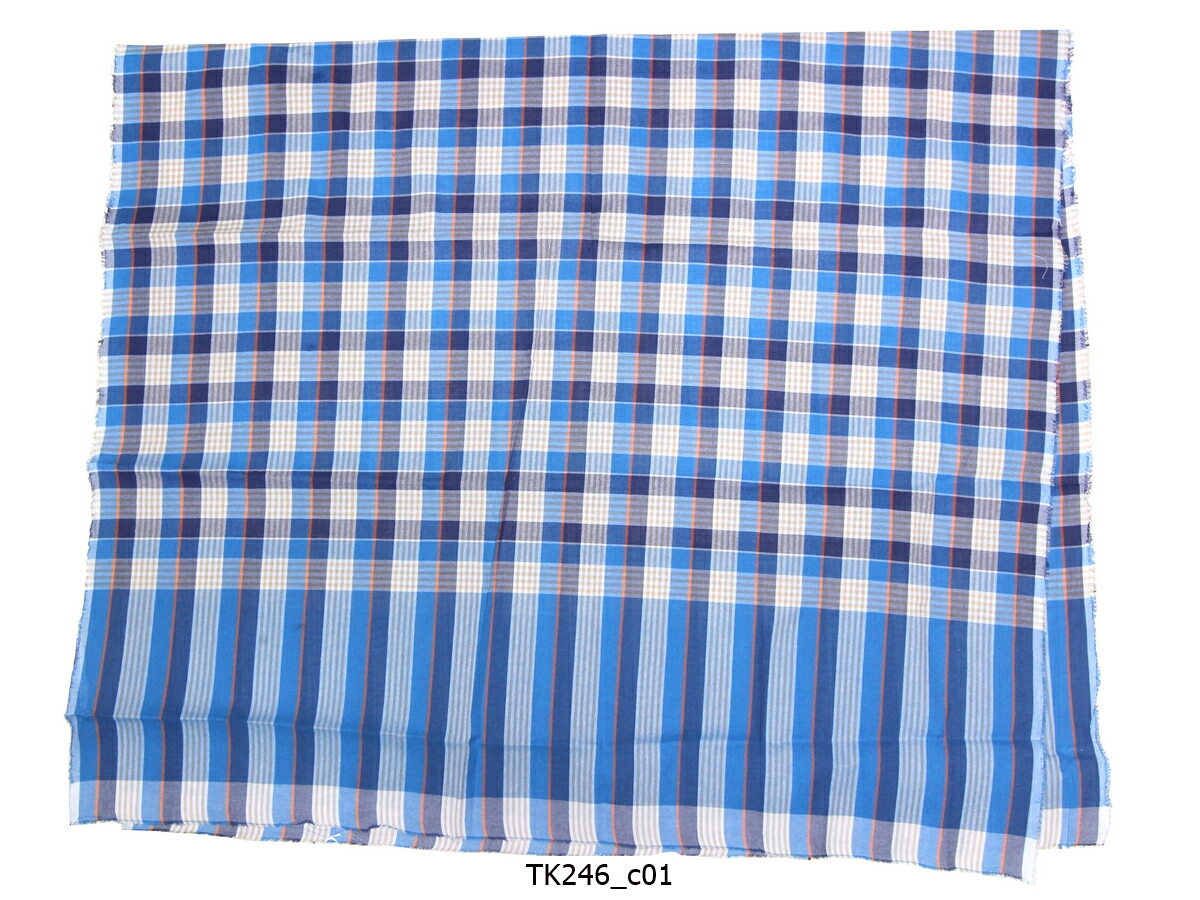 [2ม.] ผ้าขาวม้า TK246 ฟ้า