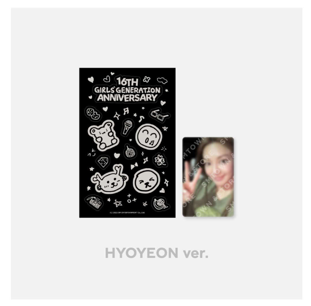 GIRLS' GENERATION -Girls' Generation Debut 16th Anniversary MD - Sticker & Photocard set - Hyoyeon