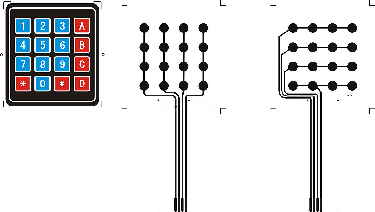 Membrane 4x4 Matrix Keypad