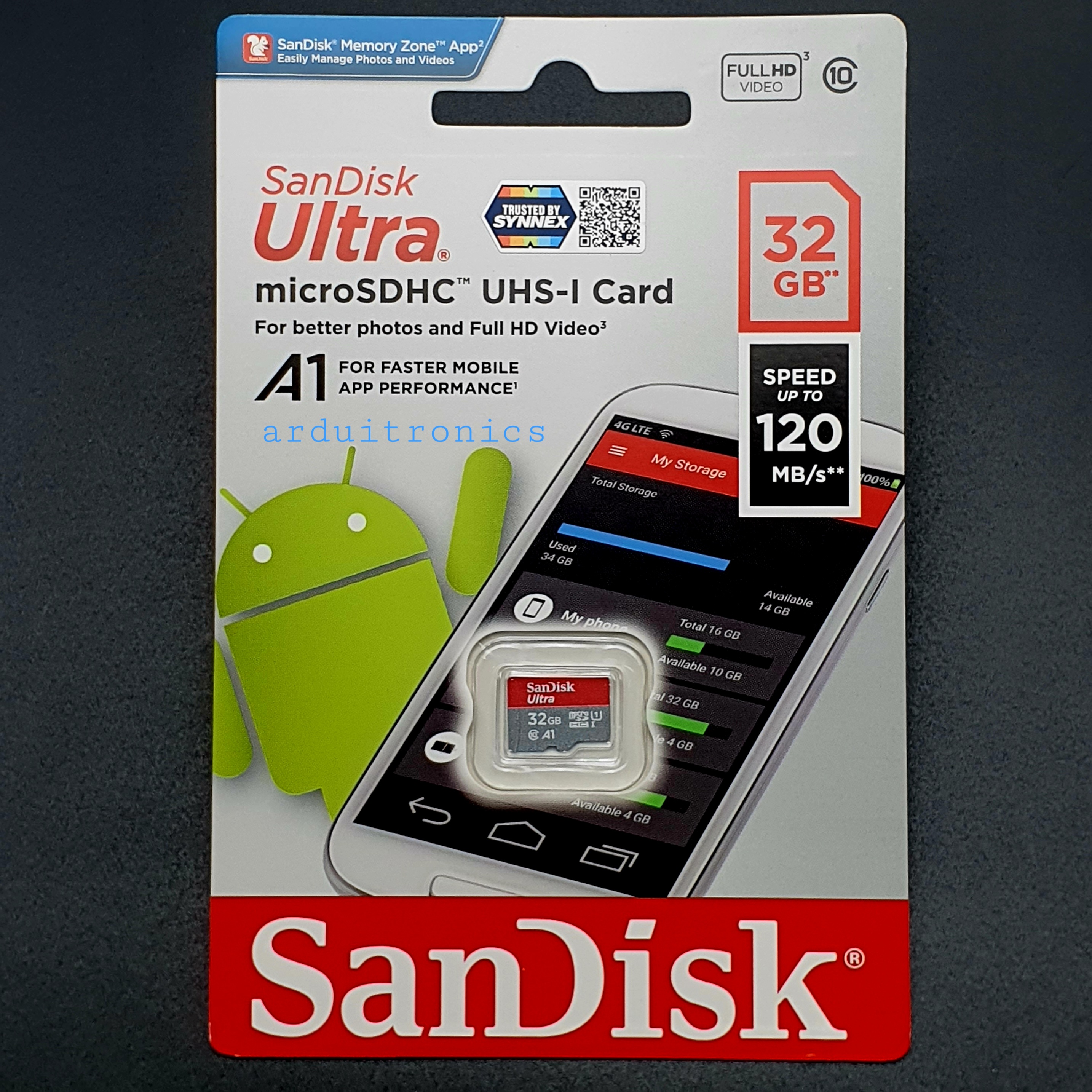 SanDisk Ultra MicroSDHC UHS-I SDCard 32GB Class10 (speed upto 120MB/s)