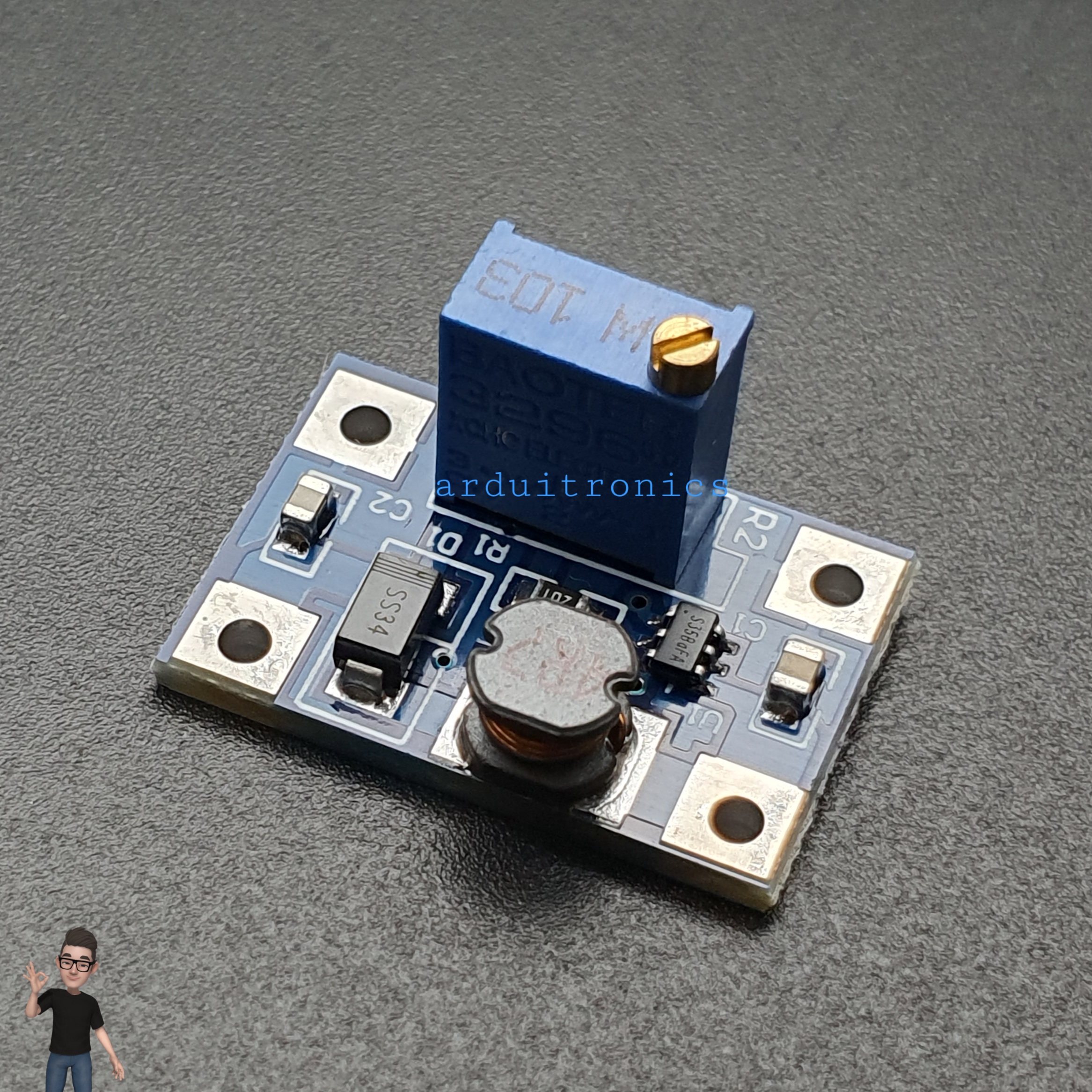 โมดูล Step Up SX1308 แปลงไฟขึ้นจาก 2-24V เป็น 2-28V กระแสสูงสุด 2A