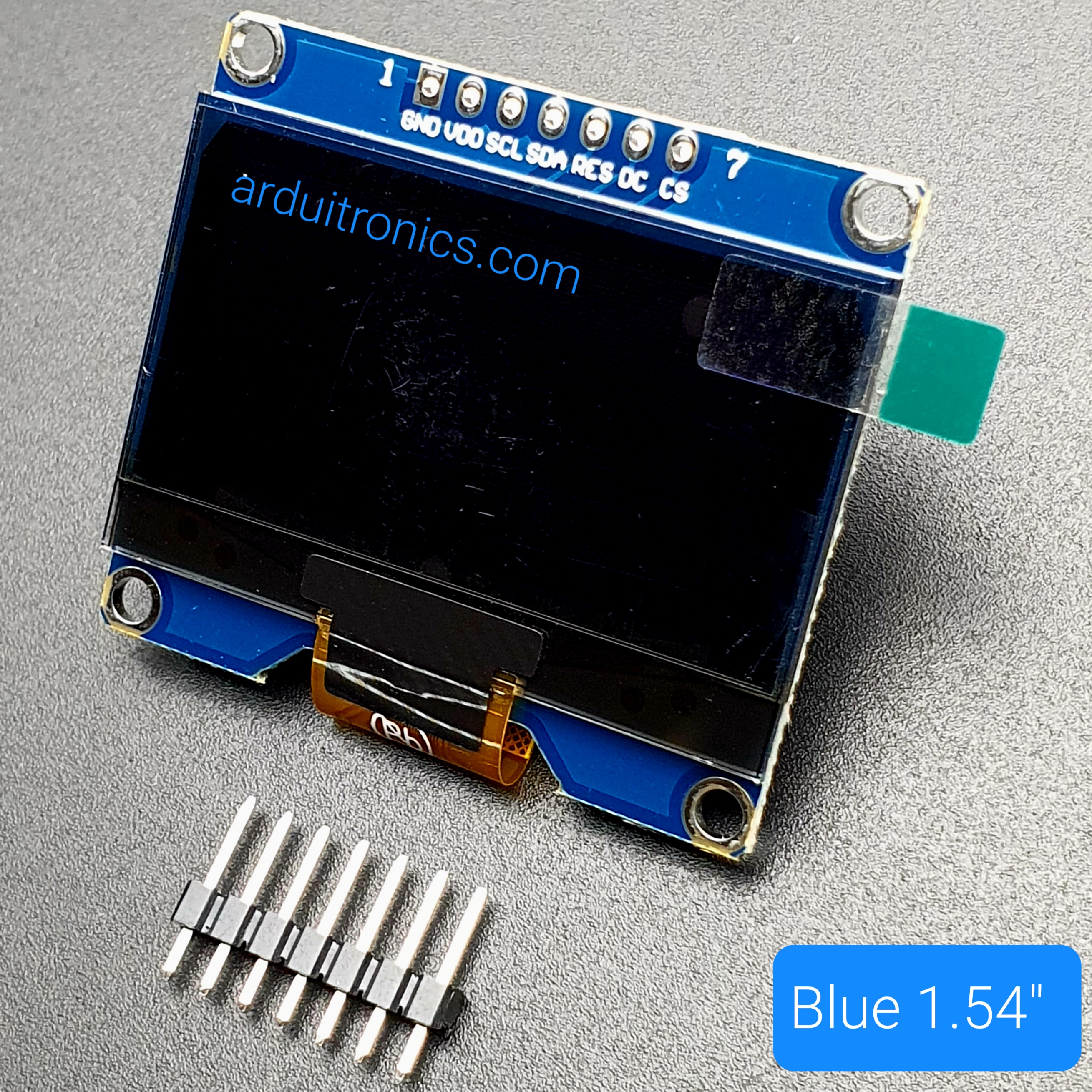 จอแสดงผล OLED 128x64 แบบ I2C SPI ขนาด 1.54นิ้ว สีน้ำเงิน SSD1309 ยังไม่บัดกรี