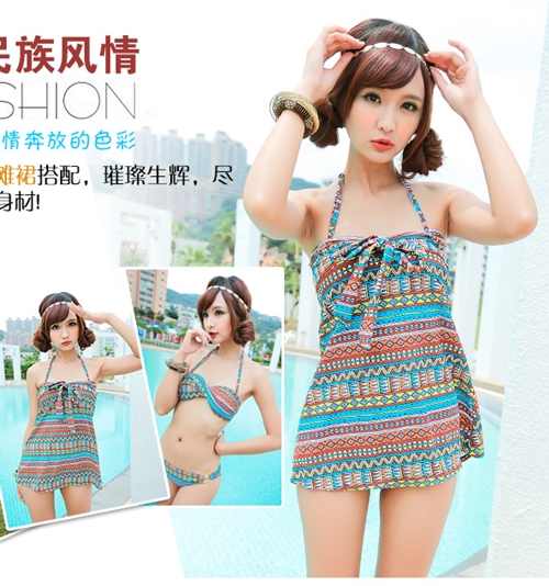 ***พร้อมส่ง***บิกินี่ชุดว่ายน้ำ set 3 ชิ้น (three pieces) สวยเหมือนแบบค่ะ