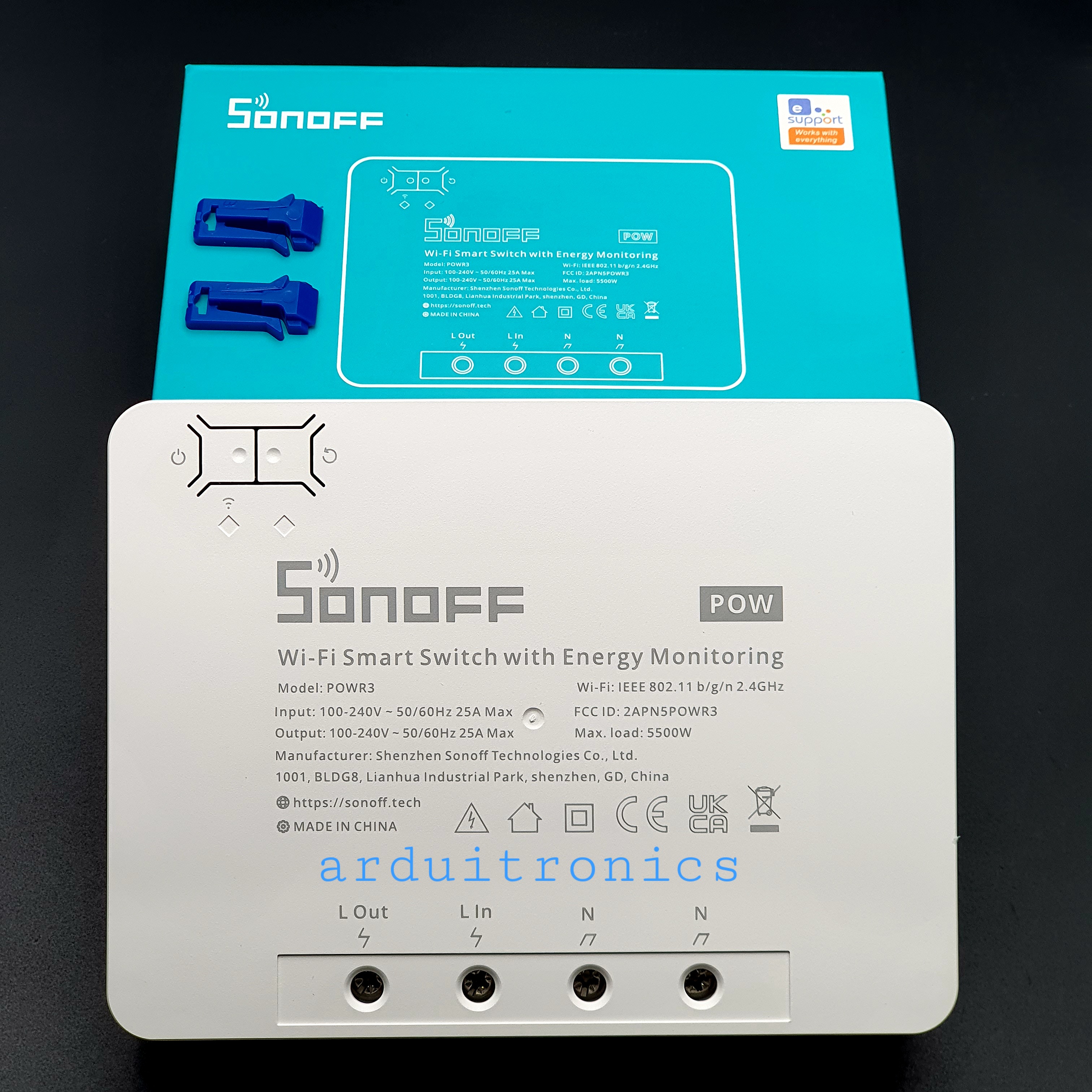 Sonoff Pow R3 สวิทช์อัจฉริยะ 25A/5500W พลังงานควบคุมด้วยเสียงพร้อม Amazon Alexa