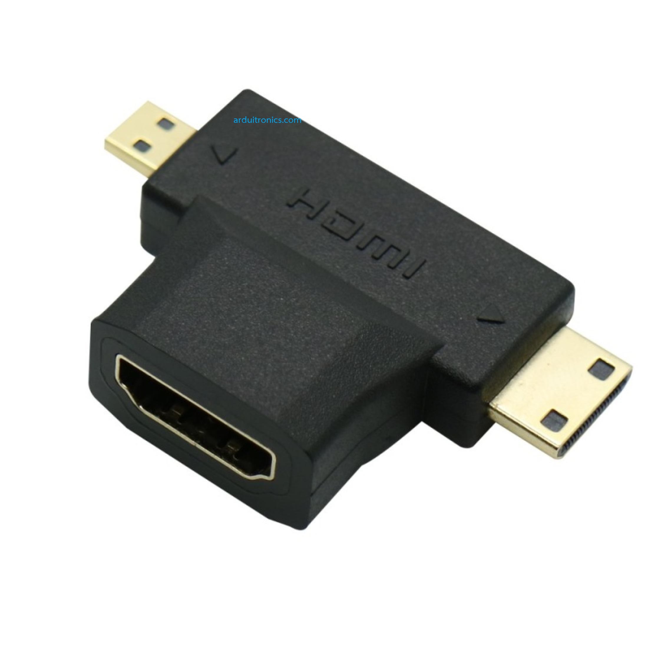 Micro/Mini HDMI Male to HDMI Female Adapter (3-in-1 Combo)