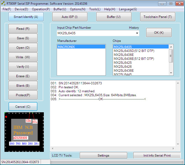 RT809F PROGRAMMER Serial ISPVGA LCD ISP ตัวเครื่อง+Socket 24xxx+Socket25xxx ไม่กล่องให้แล้วนะคะ