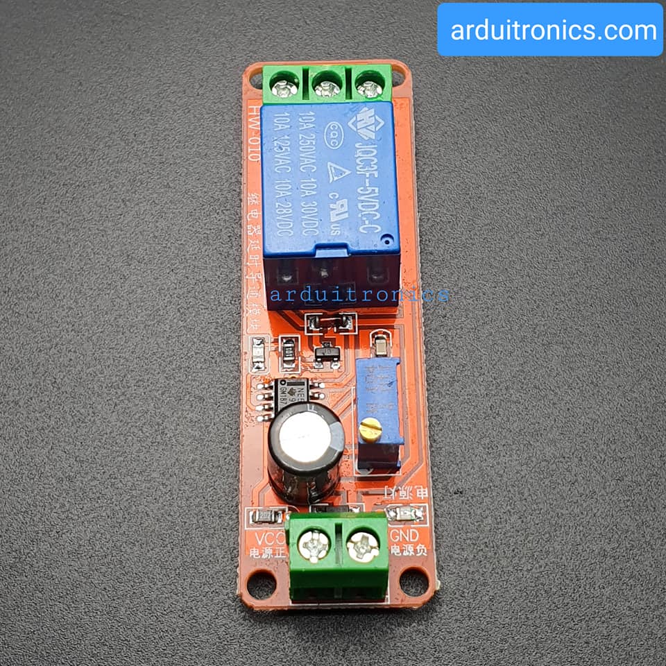 รีเลย์ หน่วงเวลา เปิด 5V Time Delay Relay Module 1-10s Fixed DC 5V