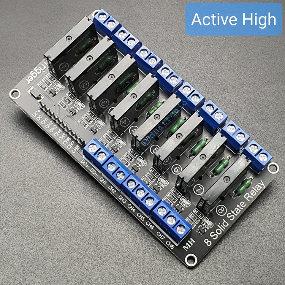8 Channel 5V 2A Solid State Relay (SSR) High Level Trigger