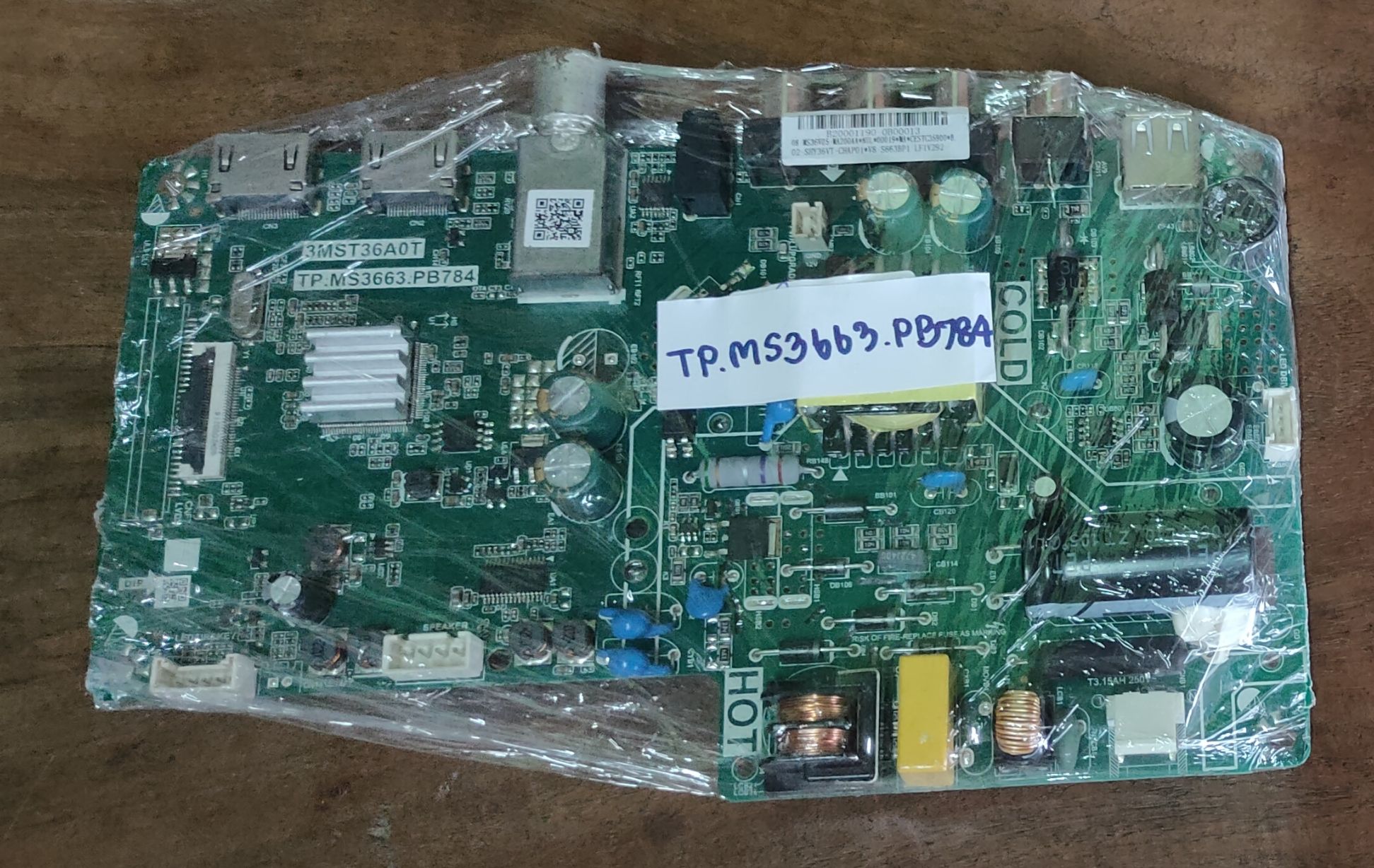 เมนบอร์ด TCL รุ่น LED32D2940 พาร์ทบอร์ด TP.MS3663.PB784 Socket สายแพจอ แพเล็ก