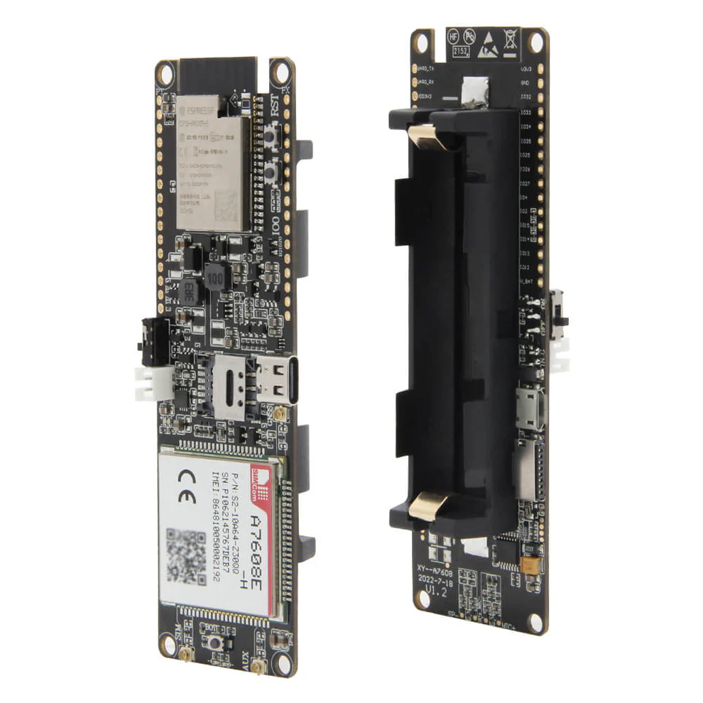LILYGO T-A7608E-H (WiFi, BT, 3G/4G) with GPS พร้อมรางถ่าน 18650