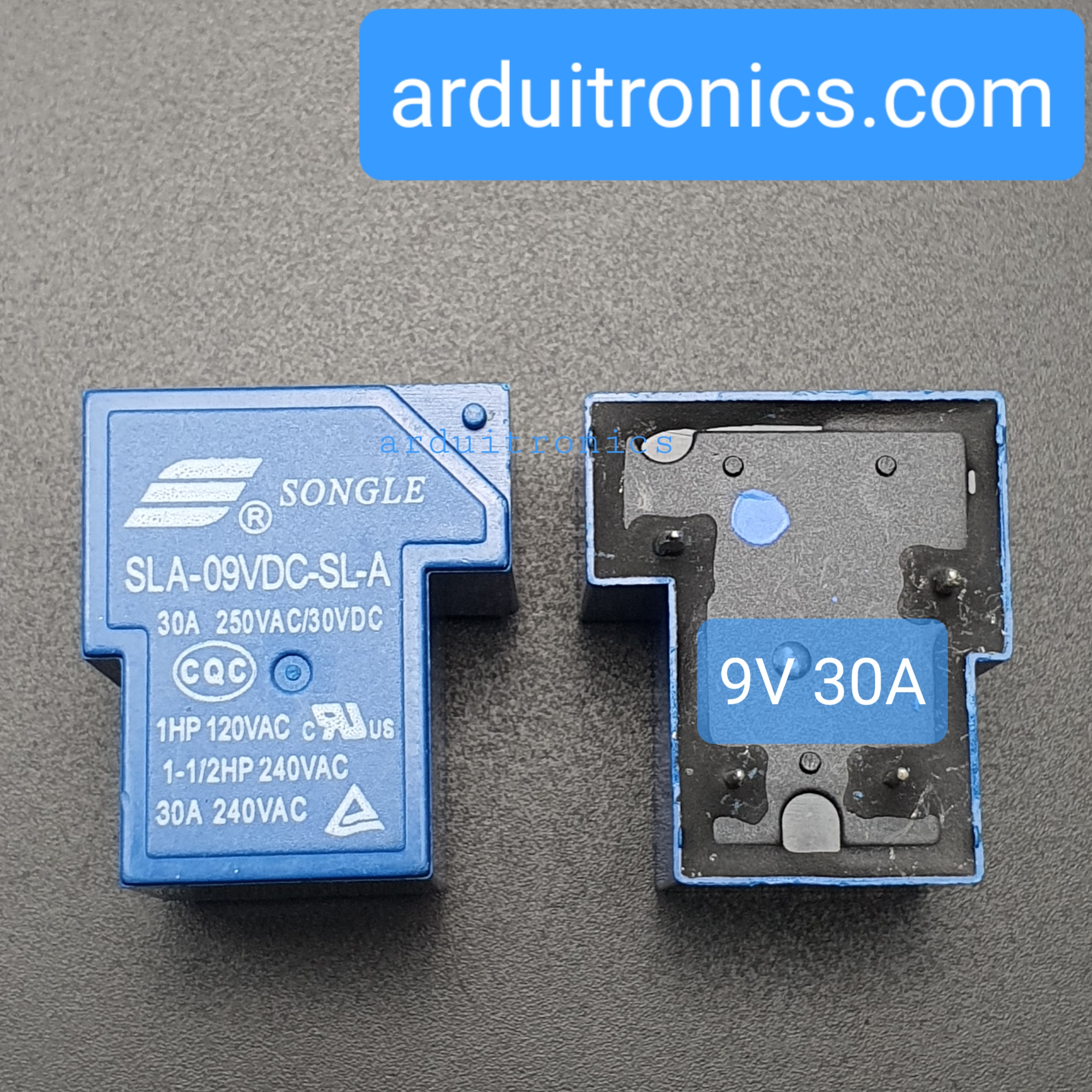 หัวรีเลย์ Relay 9V 30A แบบ 4 ขา รุ่น SLA-9VDC-SL-A ( ยี่ห้อ Songle )